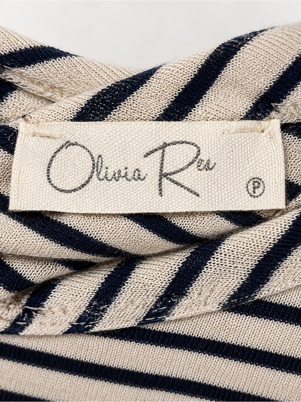 Olivia Rae Striped Swing Dress | Navy & Cream | Crisscross Back (ret. @ $208) - Picture 3 of 3